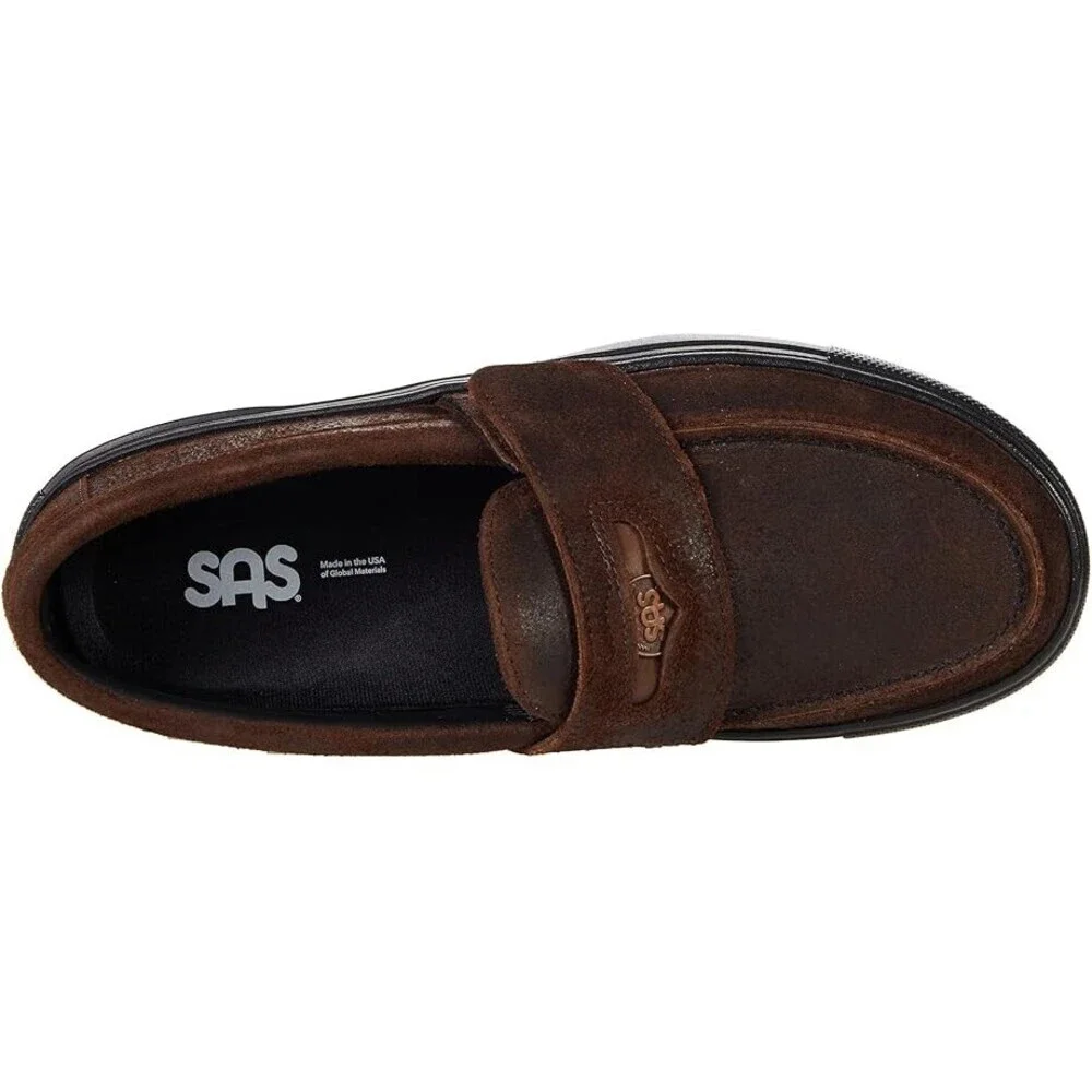 SAS Woodlawn Loafers Men's US 9.5 Brown Leather Slip-On Casual Shoes KHD690